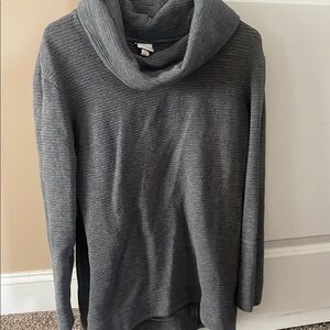 Gray Cowl Neck Sweater